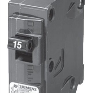 Siemens Q115 Circuit Breaker, Mini, 15 A, 1 -Pole, 120/240 V, Fixed Trip, Plug Mounting