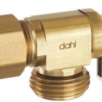 DAHL 621-33-04-BAG Hose and Boiler Drain Valve, 5/8 in Connection, Compression x Male Hose, Manual Actuator, Brass Body