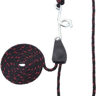 ProSource 10010-L-OI Rope Ratchet, Polypropylene/Steel, Black/Red