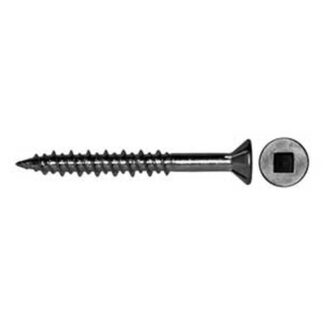 Reliable FKNPZ8134VP Screw, #8-16 Thread, 1-3/4 in L, Partial Thread, Flat Head, Square Drive, Regular Point, Steel