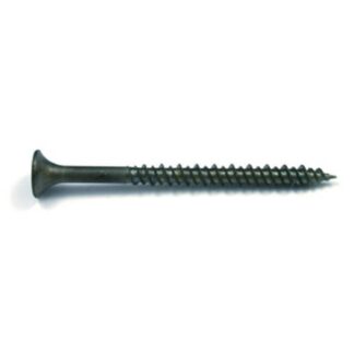 Reliable FKHLP83C1 Floor Screw, #8-16 Thread, 3 in L, High-Low, Partial Thread, Bugle, Flat Head, Square Drive, Steel