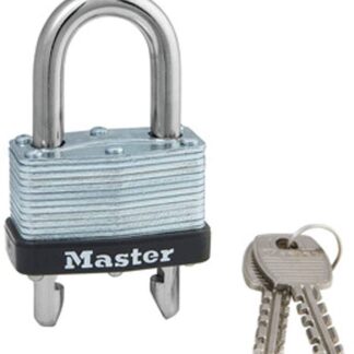 Master Lock 510D Padlock, Keyed Different Key, Adjustable Shackle, 9/32 in Dia Shackle, Steel Shackle, Steel Body