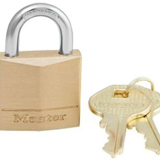 Master Lock 130D Padlock, Keyed Different Key, 3/16 in Dia Shackle, Steel Shackle, Solid Brass Body, 1-3/16 in W Body