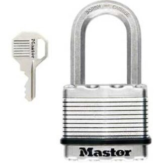 Master Lock Magnum Series M1BLCDLFHC Padlock, Keyed Different Key, 5/16 in Dia Shackle, 1-1/2 in H Shackle, Steel Body