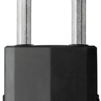 Master Lock Magnum Series M115BLCDLFHC Laminated Padlock, Keyed Different Key, 5/16 in Dia Shackle, Steel Body