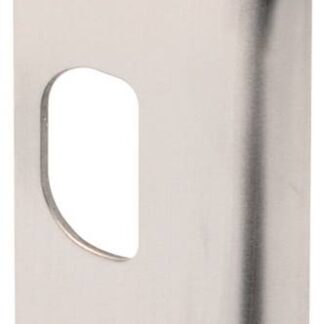 Defender Security U 9483 Door Strike Plate, 4-7/8 in L, 1-1/4 in W, Stainless Steel, Brushed