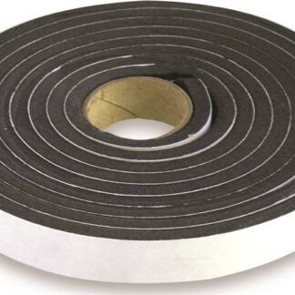 Climaloc CF12015 Foam Tape, 1 in W, 15 ft L, 1/2 in Thick, Polyethylene, Black