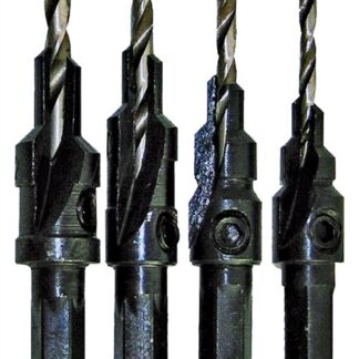 TASK T69004 Screw Pilot Drill Bit Set, 4-Piece, Carbon Steel