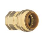 aqua-dynamic 9492-503 Adapter, 1/2 in, Push-Fit x FPT, Brass, 200 psi Pressure