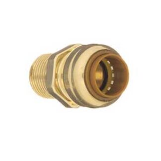 aqua-dynamic 9492-603 Push-Fit Adapter, 1/2 in, Push-Fit x MPT, Brass, 200 psi Pressure