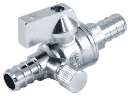 aqua-dynamic 1991-622 Straight Stop Valve, 1/2 in Connection, PEX, 200 psi Pressure, Quarter-Turn Actuator, Brass Body