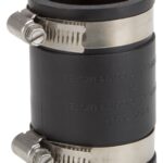 ProSource Coupling, 1-1/2 in x 1-1/2 in, PVC, Black