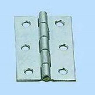 Onward 837XV Butt Hinge, 2 in H Frame Leaf, 1/16 in Thick Frame Leaf, Steel, Zinc, Non-Removable Pin, Mortise Mounting