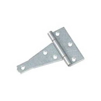 Onward 928GABC Heavy-Duty T-Hinge, 6-1/2 in H Frame Leaf, 3.5 mm Thick Frame Leaf, Steel, Galvanized, Fixed Pin, 70 lb