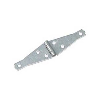 Onward 924GABC Heavy-Duty T-Hinge, 91.5 mm W Frame Leaf, 3.5 mm Thick Leaf, Steel, Galvanized, Fixed Pin, 70 lb