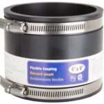 ProSource Coupling, 4 in x 4 in, PVC, Black