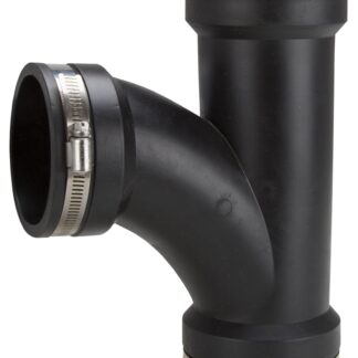ProSource QT-300 Flexible Pipe Tee, PVC, Black