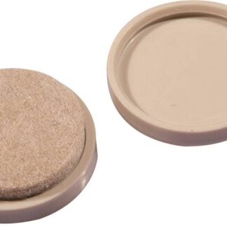 Shepherd Hardware FeltGard Plus Series 3637 Replacement Pad, Round, 1 in, Felt, Beige