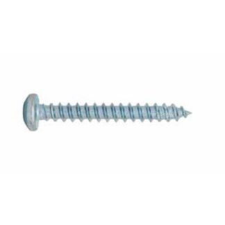 Reliable PKAZ8212VP Screw, #8-15 Thread, 2.615 in L, Full Thread, Pan Head, Square Drive, Type A Point, Steel, Zinc