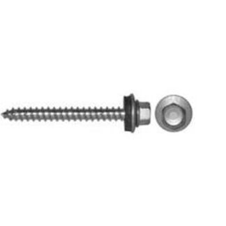 Reliable RSZ Series RSZ9112VP Screw with Washer, #9-15 Thread, 1-1/2 in L, Full Thread, Hex Drive, Steel, Dacrotized