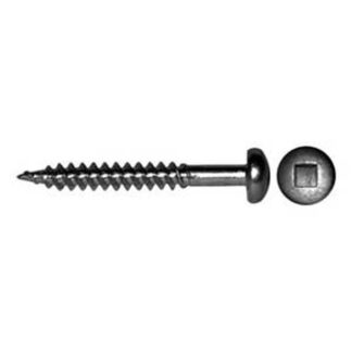 Reliable PKWZ Series PKWZ834VP Screw, #8-15 Thread, 3/4 in L, Full, Twin Lead Thread, Pan Head, Square Drive, Steel