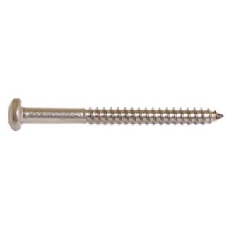 Reliable PKAS634VP Screw, #6-18 Thread, Pan Head, Square Drive, Type A Point, Stainless Steel, 100 BX