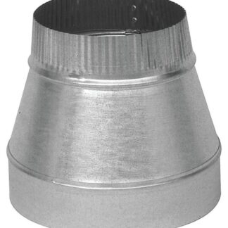 Imperial GV0808-A Short Duct Reducer, 6 in L, 30 Gauge, Galvanized Steel