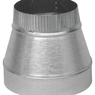 Imperial GV0816 Short Duct Reducer, 6 in L, 28 Gauge, Galvanized Steel