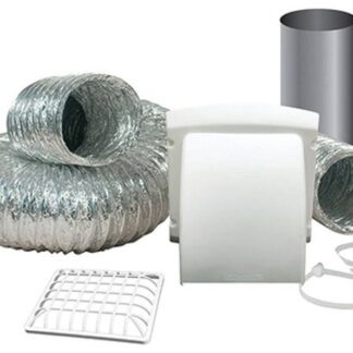 DUNDAS JAFINE ProMax TD48PMKZW Dryer Vent Kit, Polypropylene, White, 12-Piece