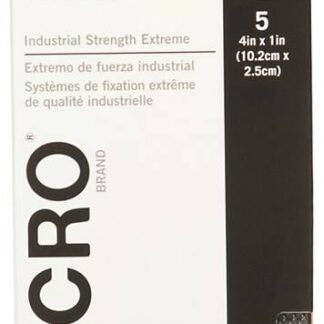 VELCRO Brand 90800 Fastener, 1 in W, 4 in L, Nylon, Titanium, Rubber Adhesive