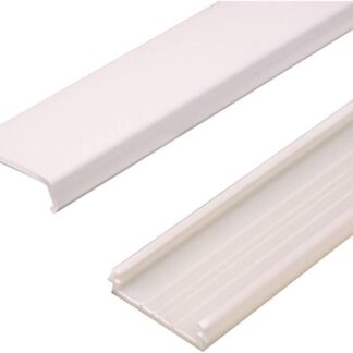 Wiremold NMW NMW1 Raceway Wire Channel, 60 in L, 1-5/16 in W, 1 -Channel, Plastic, White