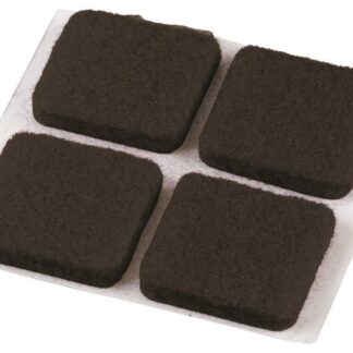 Shepherd Hardware 9960 Medium-Duty Furniture Pad, Felt, Brown, 3/4 in L, 3/4 in W, 3 mm Thick, Square