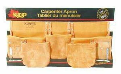 Kuny's Tool Works Series AP630 Carpenter's Apron, Leather, Tan, 11-Pocket