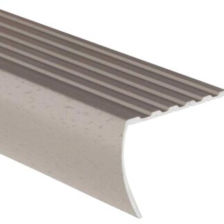 SHUR-TRIM FA2184HTI03 Stair Nose Moulding, 3 ft L, 1-1/8 in W, Aluminum, Hammered Titanium