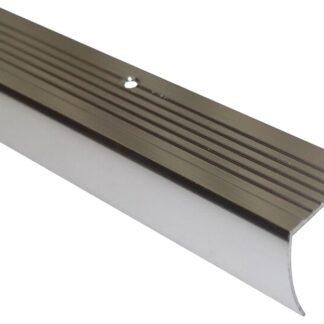 SHUR-TRIM FA2184BCL06 Stair Nose Moulding, 6 ft L, 1-1/8 in W, Aluminum, Bright Clear