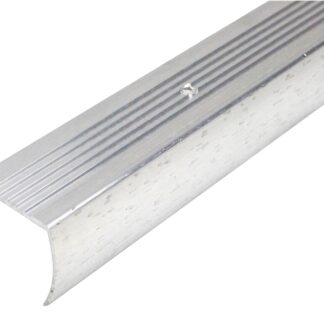 SHUR-TRIM FA2184HSI06 Stair Nose Moulding, 6 ft L, 1-1/8 in W, Aluminum, Hammered Silver