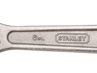 STANLEY 87-367 Adjustable Wrench, 6 in OAL, 1-1/20 in Jaw, Steel, Chrome