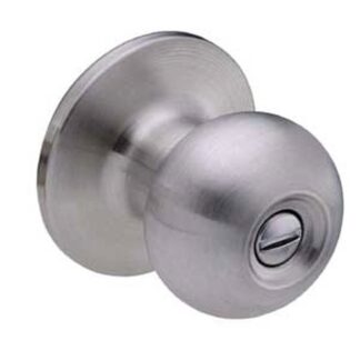 Taymor EPIC Series 35-CV1405 Passage Door Lockset, Knob Handle, Metal, Polished Brass, 2-3/8 to 2-3/4 in Backset
