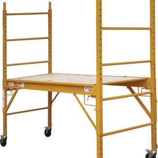 ProSource YH-SD601 Portable Scaffold, 29 in W Rail, 1-1/2 in D Rail, 69 in H Rail, 29 to 71-1/4 in H Adjustment, 1-Deck