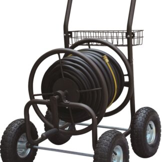 Landscapers Select TC4719A Hose Reel Cart, 250 ft L Hose, 250 ft Hose, Manual Crank Winding, Steel