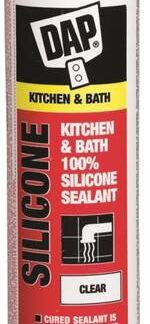 DAP 73444 Kitchen and Bath Sealant, Clear, 24 hr Curing, -35 to 140 deg F, 300 mL Cartridge