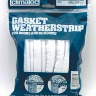 Climaloc CF12030 Flexible Gasket Weatherstrip, 16.4 ft L, Vinyl, White