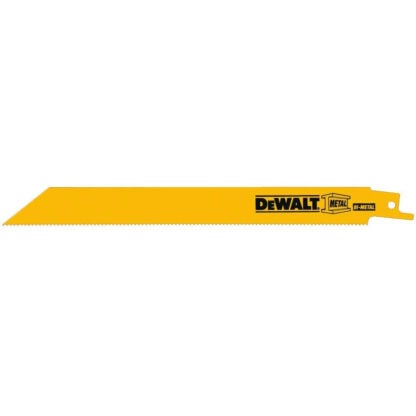 Dewalt 8" 14 TPI Straight Back Bi-Metal Reciprocating Saw Blade DW4809B