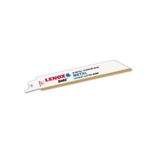Lenox Gold 6" Power Arc Reciprocating Saw Blade, for Sheet Metal Cutting, 24 TPI, 5 Pack 21072-624GR