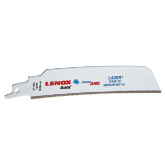 Lenox Gold 6" Reciprocating Saw Blade, for Thick Metal, Medium Metal Cutting, 14 TPI, 5 Pack 21094-6114GR