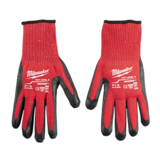 Milwaukee Tool X-Large Red Nitrile Level 3 Cut Resistant Dipped Work Gloves 48-22-8933