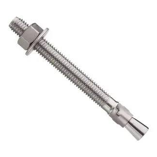 Powers 3/8" x 3-3/4" Power-Stud Wedge Expansion Anchors, 304 Stainless Steel, 50/Box 07315