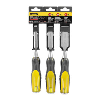 Stanley FatMax Wood Chisel Set, Rubber Grip, 3-Piece 16-970