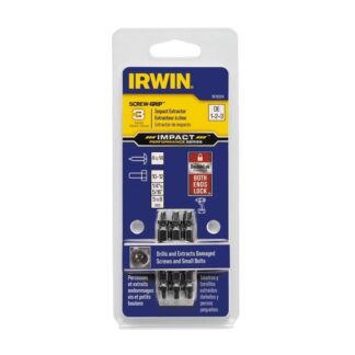 Irwin SCREW-GRIP Screw Extractor Set, 3-Piece, HSS 1876224