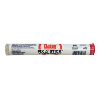 Oatey Stick Epoxy Putty, 4 oz, Solid, Sulfurous, 61 sq-in at 0.25 in Coverage, 0.1 % VOC Content 31270